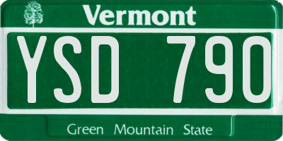 VT license plate YSD790