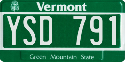 VT license plate YSD791