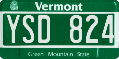 VT license plate YSD824