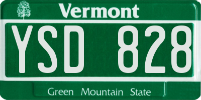 VT license plate YSD828