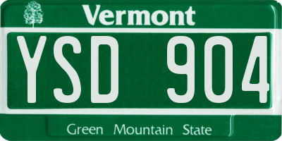 VT license plate YSD904