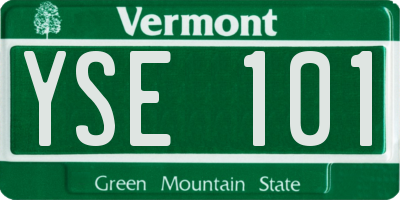 VT license plate YSE101