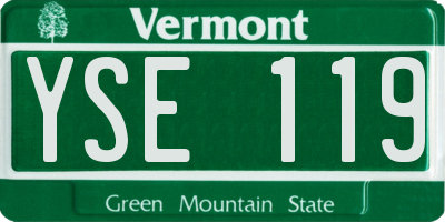 VT license plate YSE119