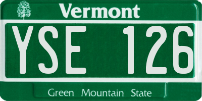 VT license plate YSE126
