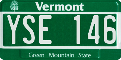 VT license plate YSE146