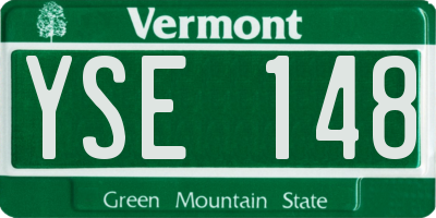 VT license plate YSE148
