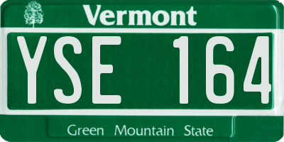 VT license plate YSE164