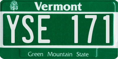 VT license plate YSE171