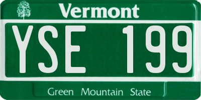 VT license plate YSE199