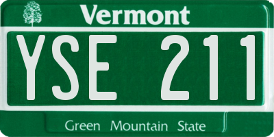 VT license plate YSE211