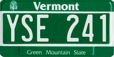 VT license plate YSE241