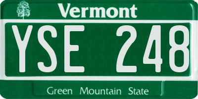 VT license plate YSE248