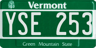 VT license plate YSE253
