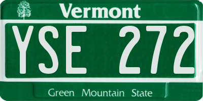 VT license plate YSE272