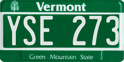 VT license plate YSE273