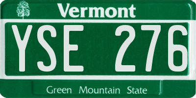 VT license plate YSE276