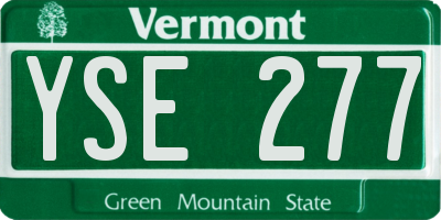 VT license plate YSE277