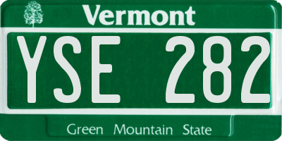 VT license plate YSE282