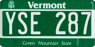 VT license plate YSE287