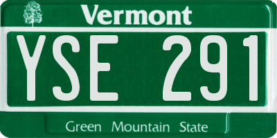 VT license plate YSE291