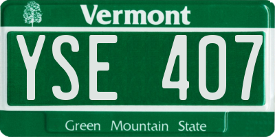 VT license plate YSE407