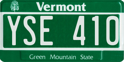 VT license plate YSE410