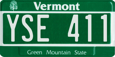 VT license plate YSE411