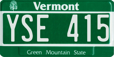 VT license plate YSE415