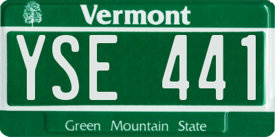 VT license plate YSE441