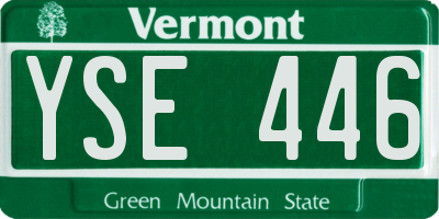 VT license plate YSE446
