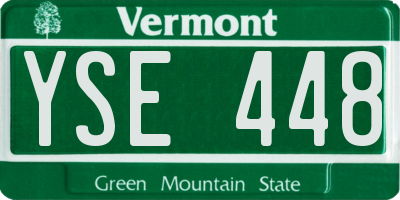 VT license plate YSE448