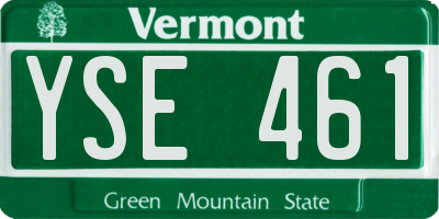 VT license plate YSE461