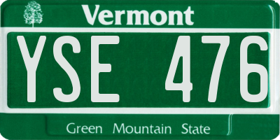 VT license plate YSE476