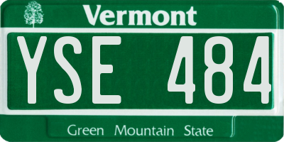 VT license plate YSE484