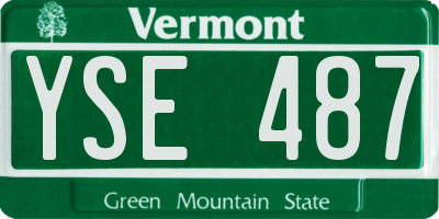 VT license plate YSE487