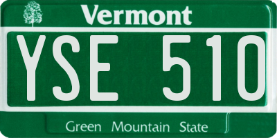 VT license plate YSE510