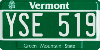 VT license plate YSE519