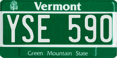 VT license plate YSE590