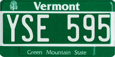 VT license plate YSE595