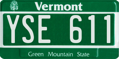 VT license plate YSE611