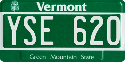 VT license plate YSE620