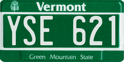 VT license plate YSE621