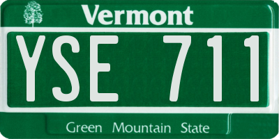 VT license plate YSE711
