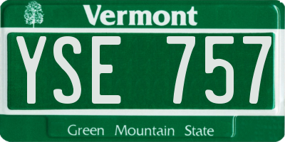 VT license plate YSE757