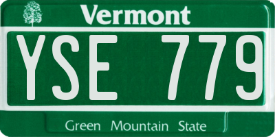 VT license plate YSE779