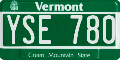 VT license plate YSE780