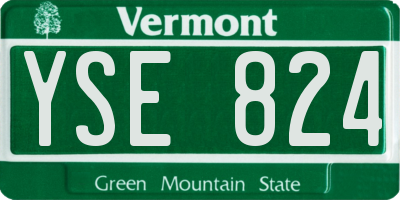VT license plate YSE824