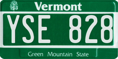 VT license plate YSE828