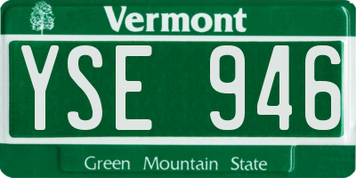 VT license plate YSE946