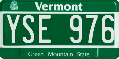 VT license plate YSE976